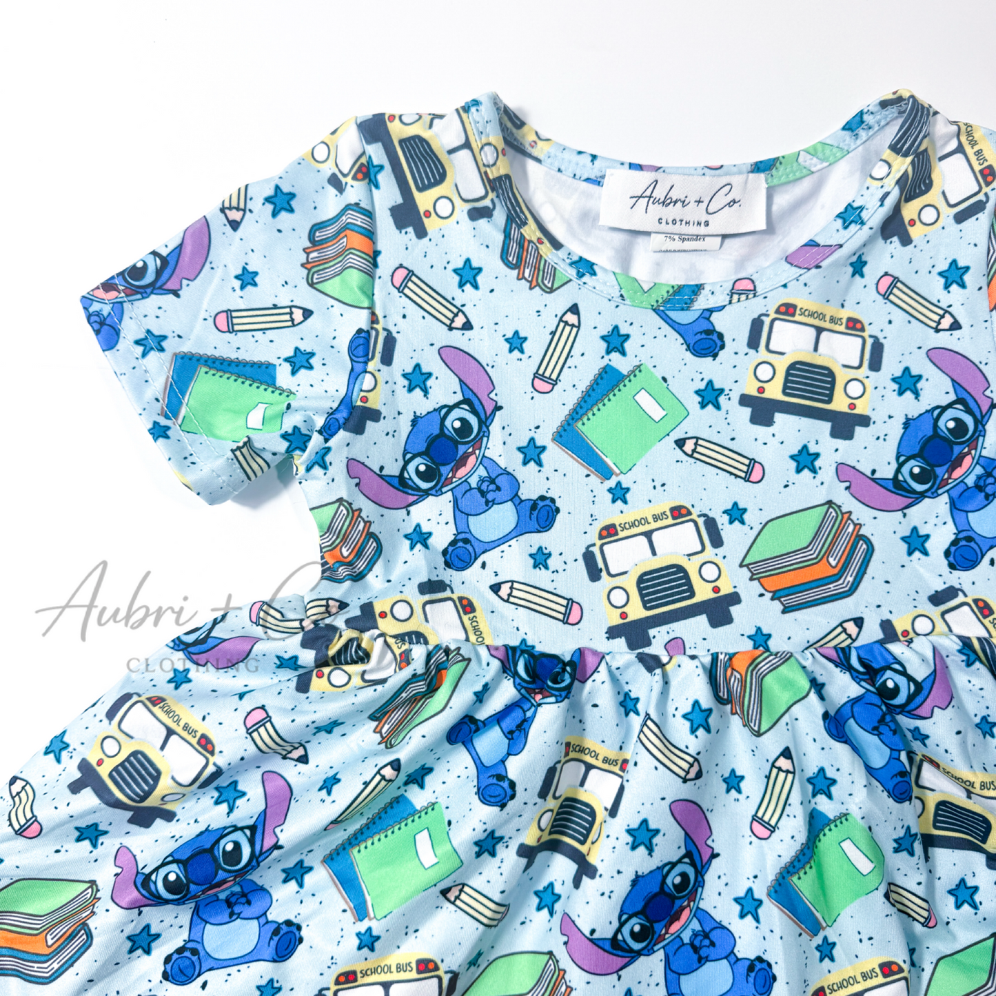 Blue School Alien Scallop Tunic Short Set