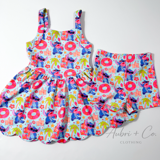 Ohana Beach Athletic Yoga Dress + Short Set