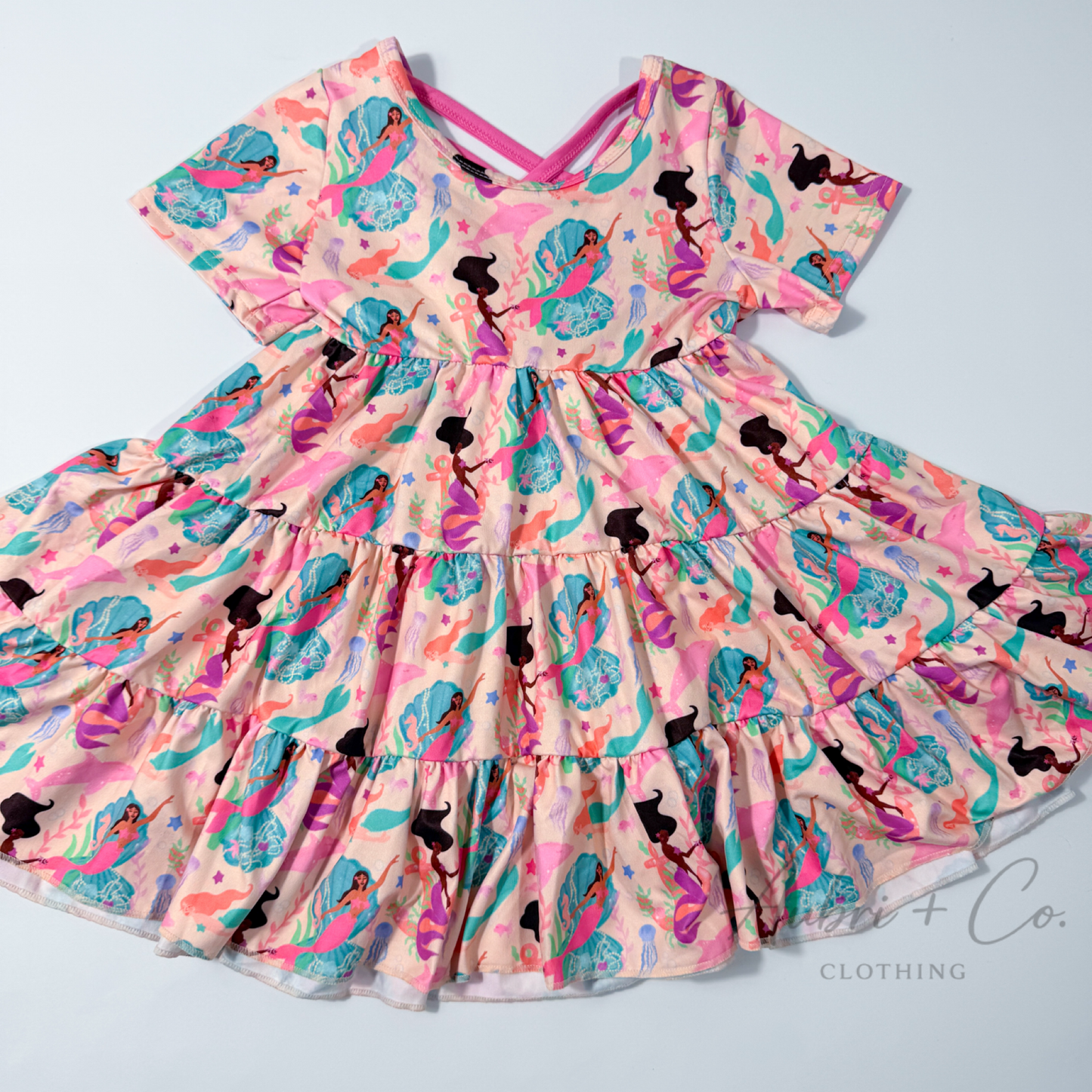 Merbabe Tiered Twirl Dress