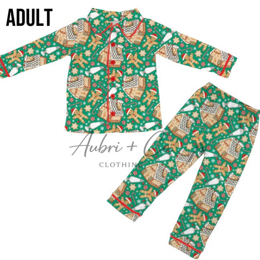 ADULT Gingerbread Lane Pajama Set