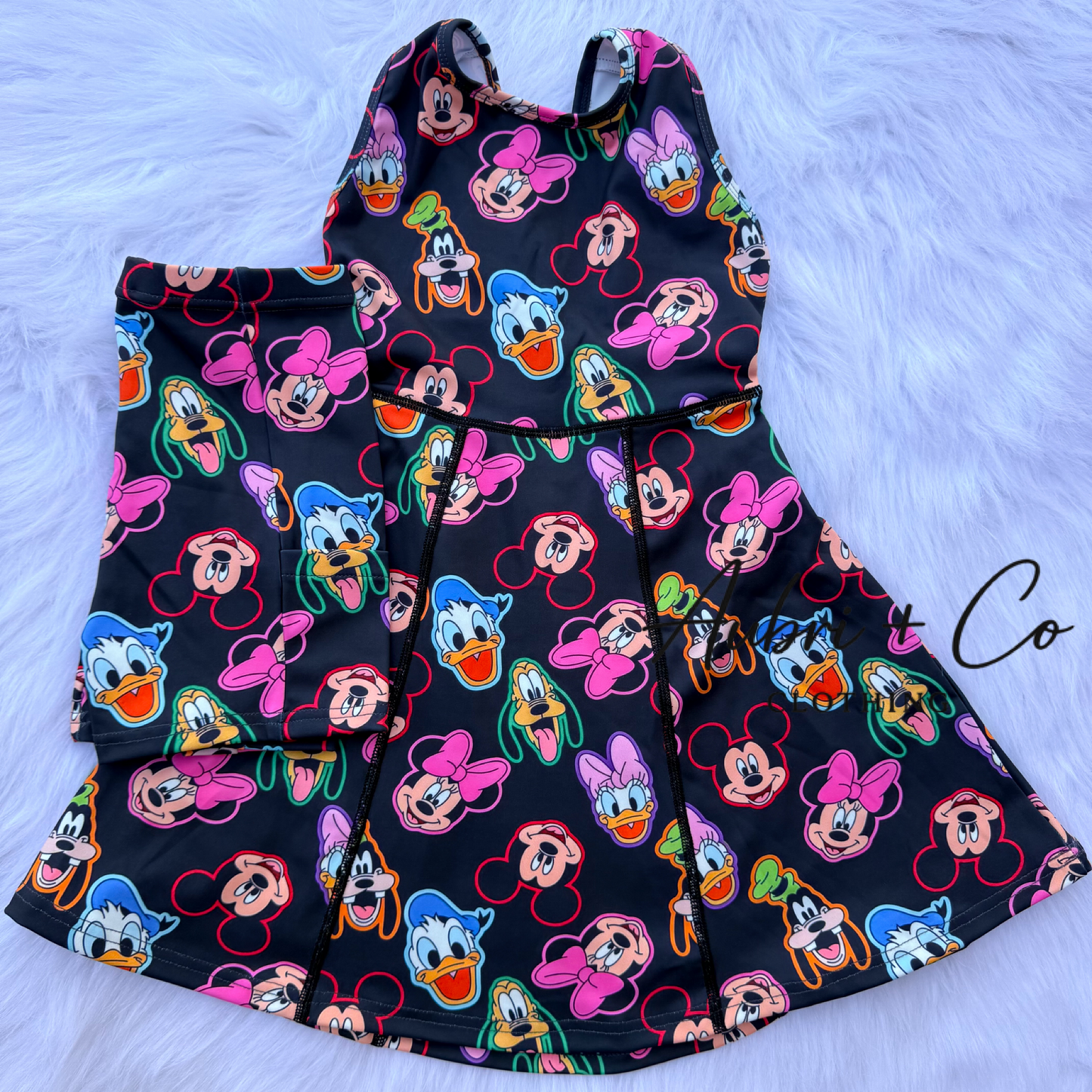 Neon Friends Athletic Yoga Dress + Short Set