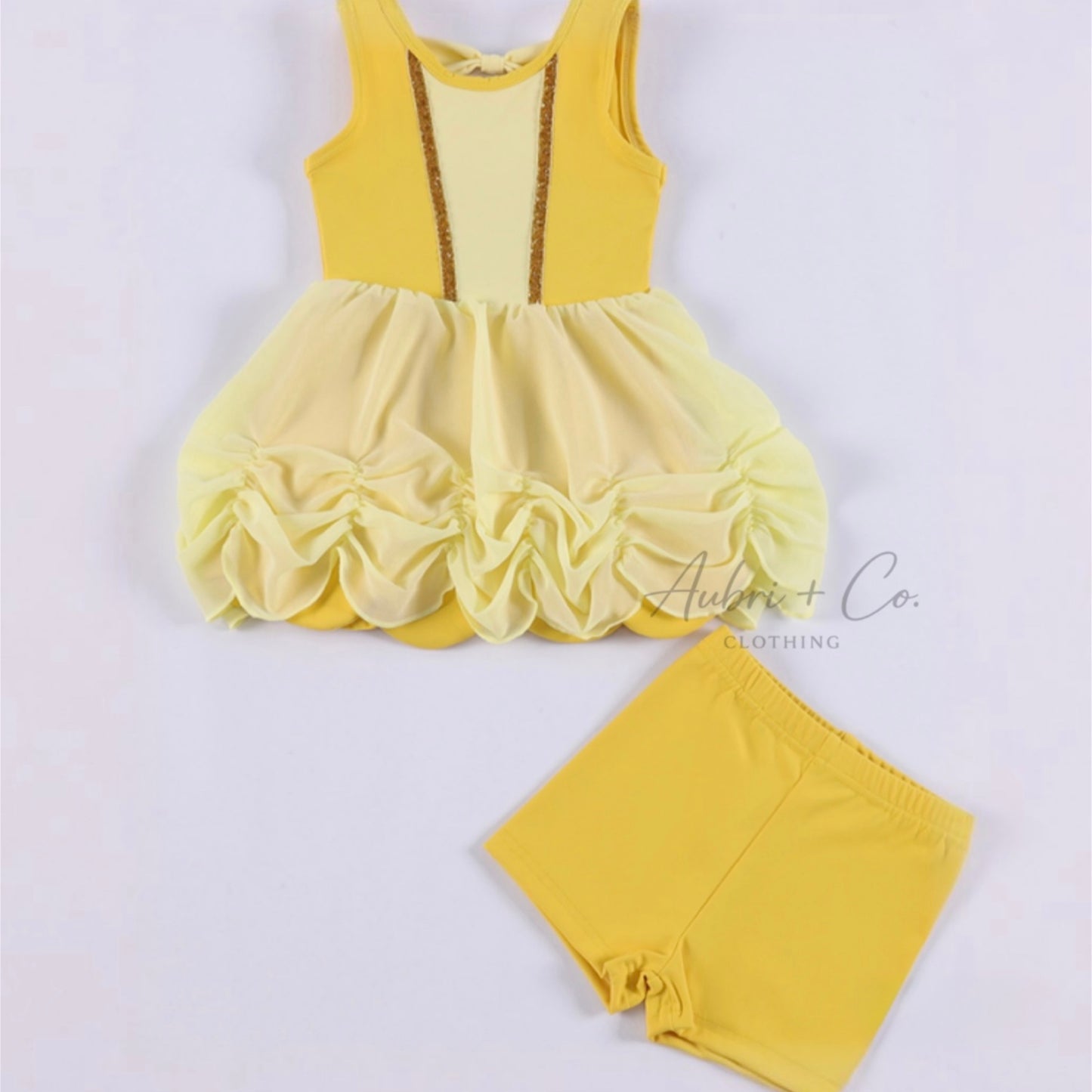 Book Princess Bow Back Athletic Yoga Dress + Short Set AUG VAULT