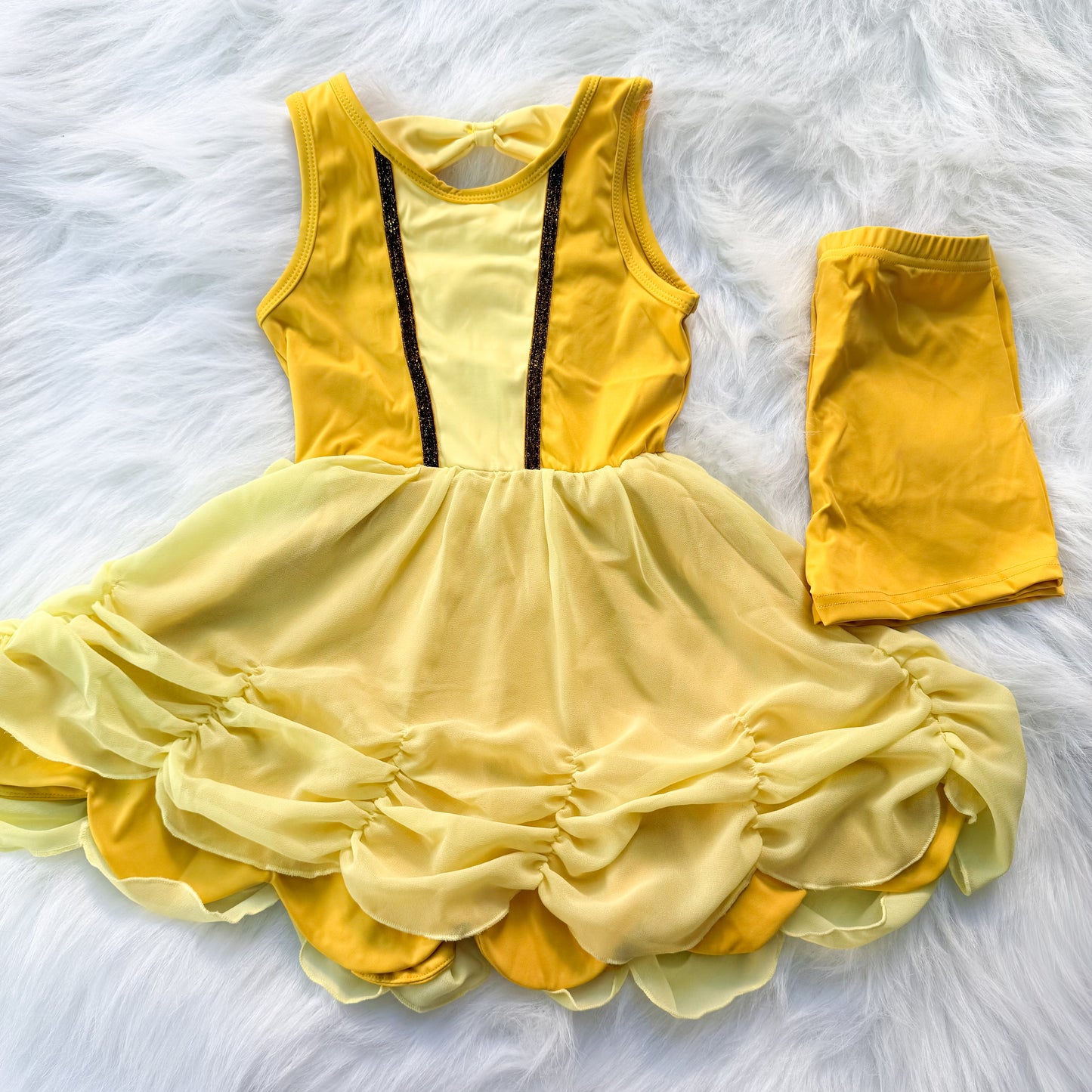 Book Princess Bow Back Athletic Yoga Dress + Short Set