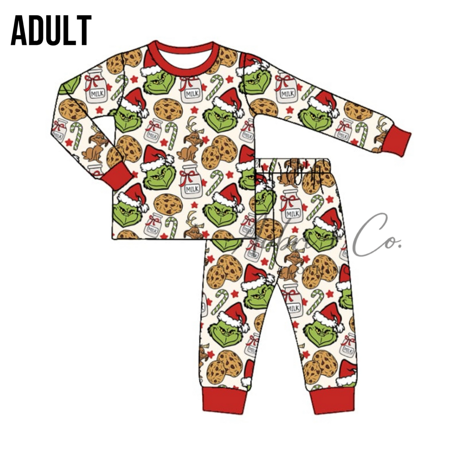ADULT Mean One and Cookies Pajama Set