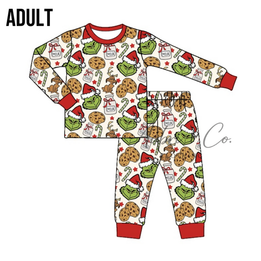 ADULT Mean One and Cookies Pajama Set