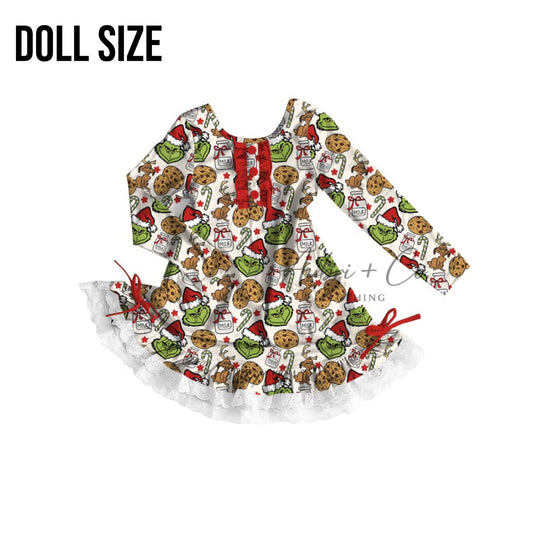 Mean One and Cookies 18 in. Doll Pajama Dress