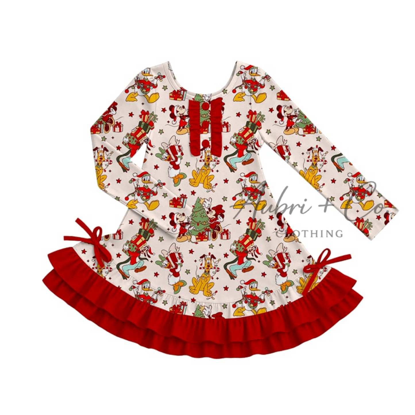 Merry Mouse Friends Ruffle Pajama Dress