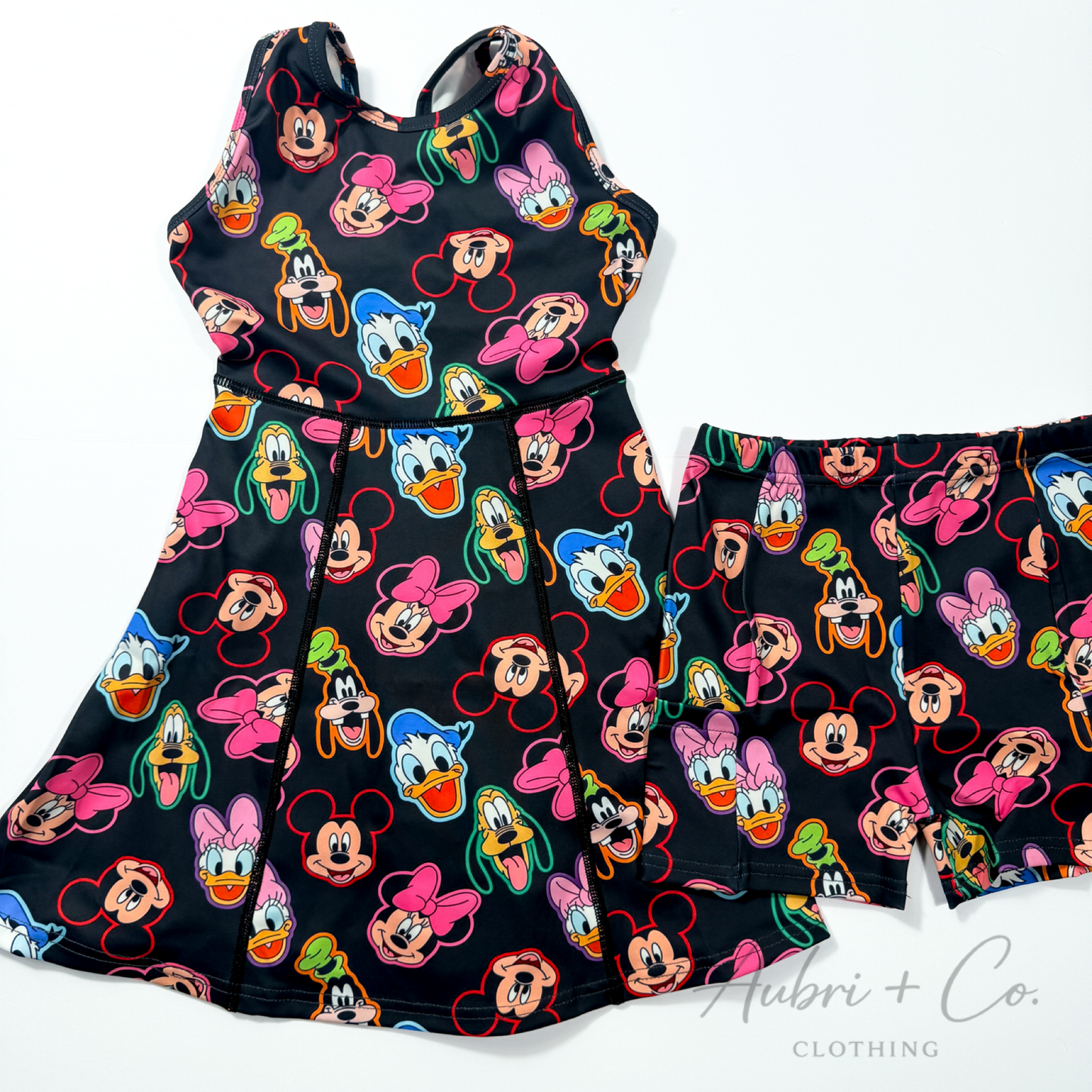 Neon Friends Athletic Yoga Dress + Short Set