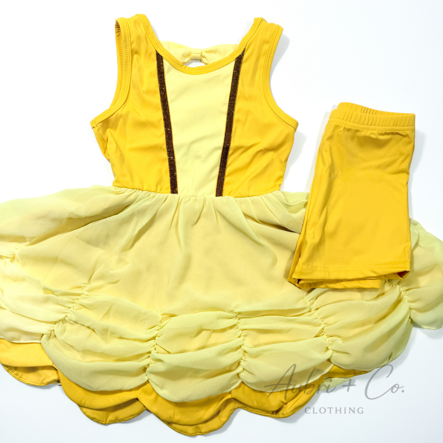 Book Princess Bow Back Athletic Yoga Dress + Short Set