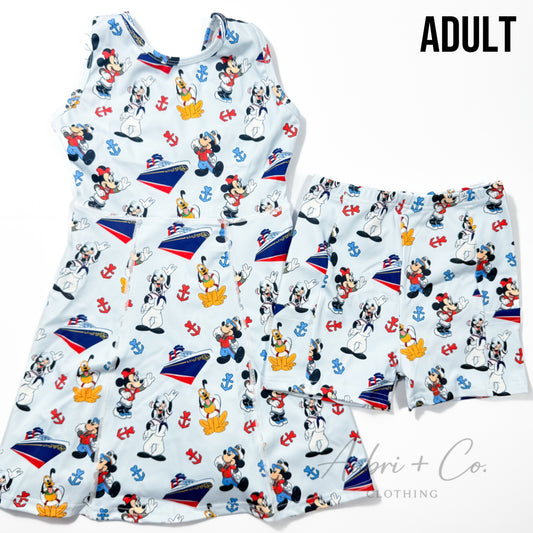 ADULT Cruise Athletic Yoga Dress + Short Set