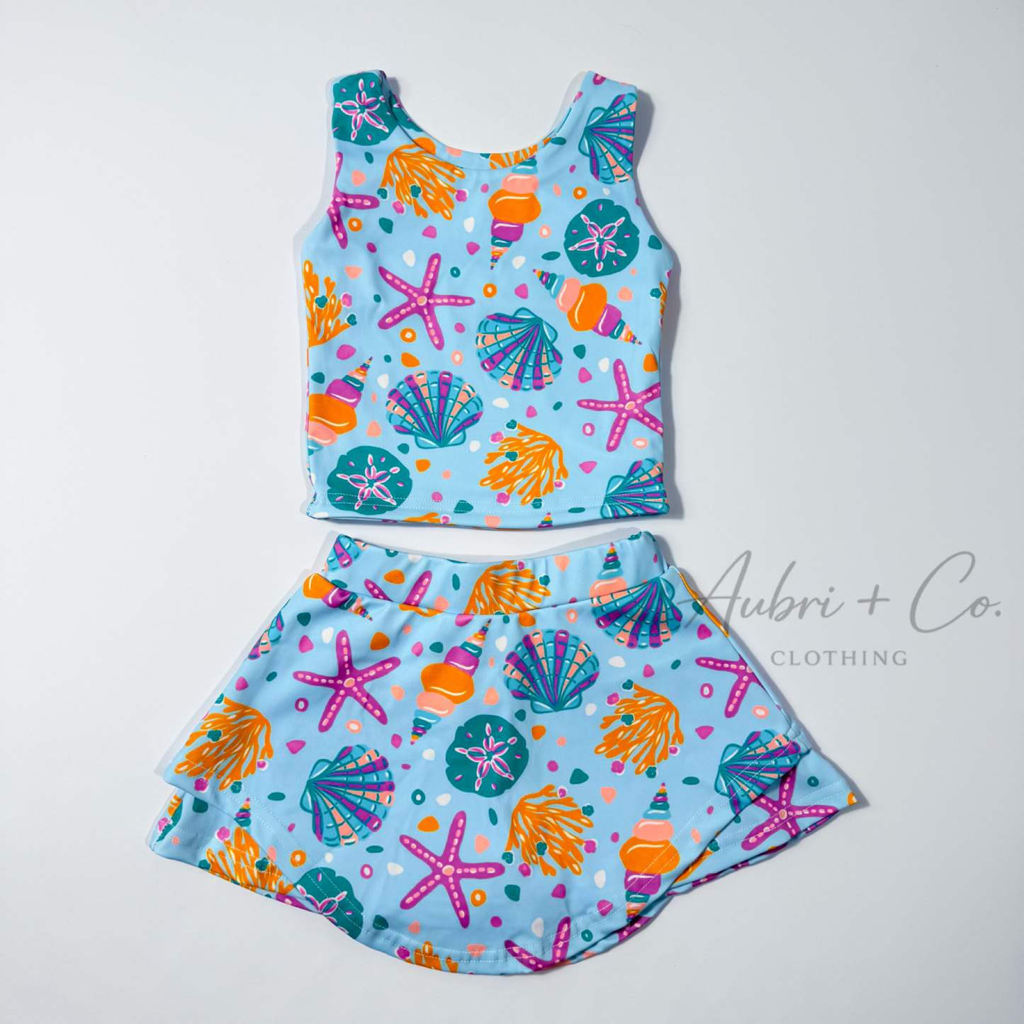 Seashell Treasures Yoga Crop Skort Set