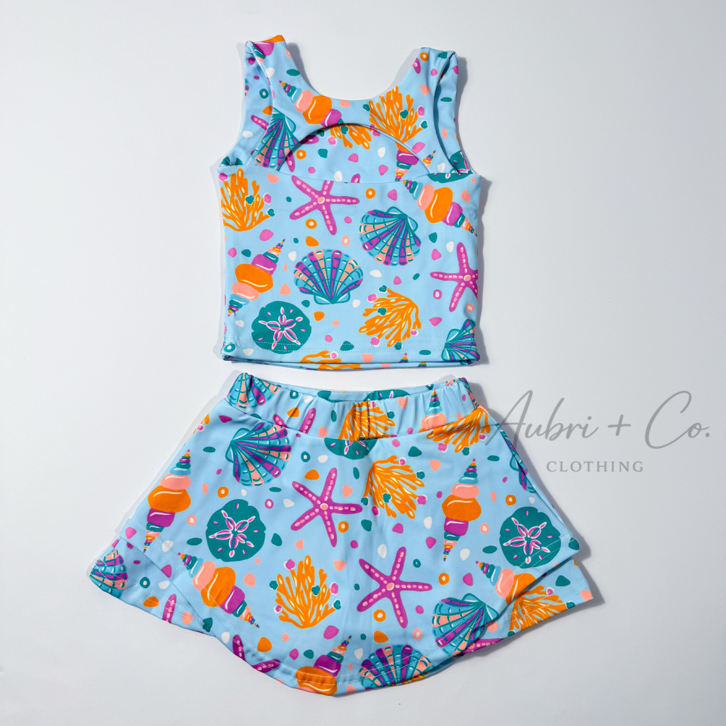 Seashell Treasures Yoga Crop Skort Set