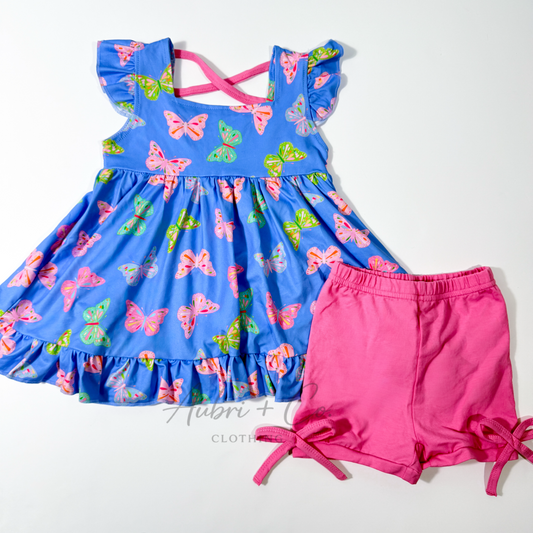 Butterfly Fields Tunic Short Set