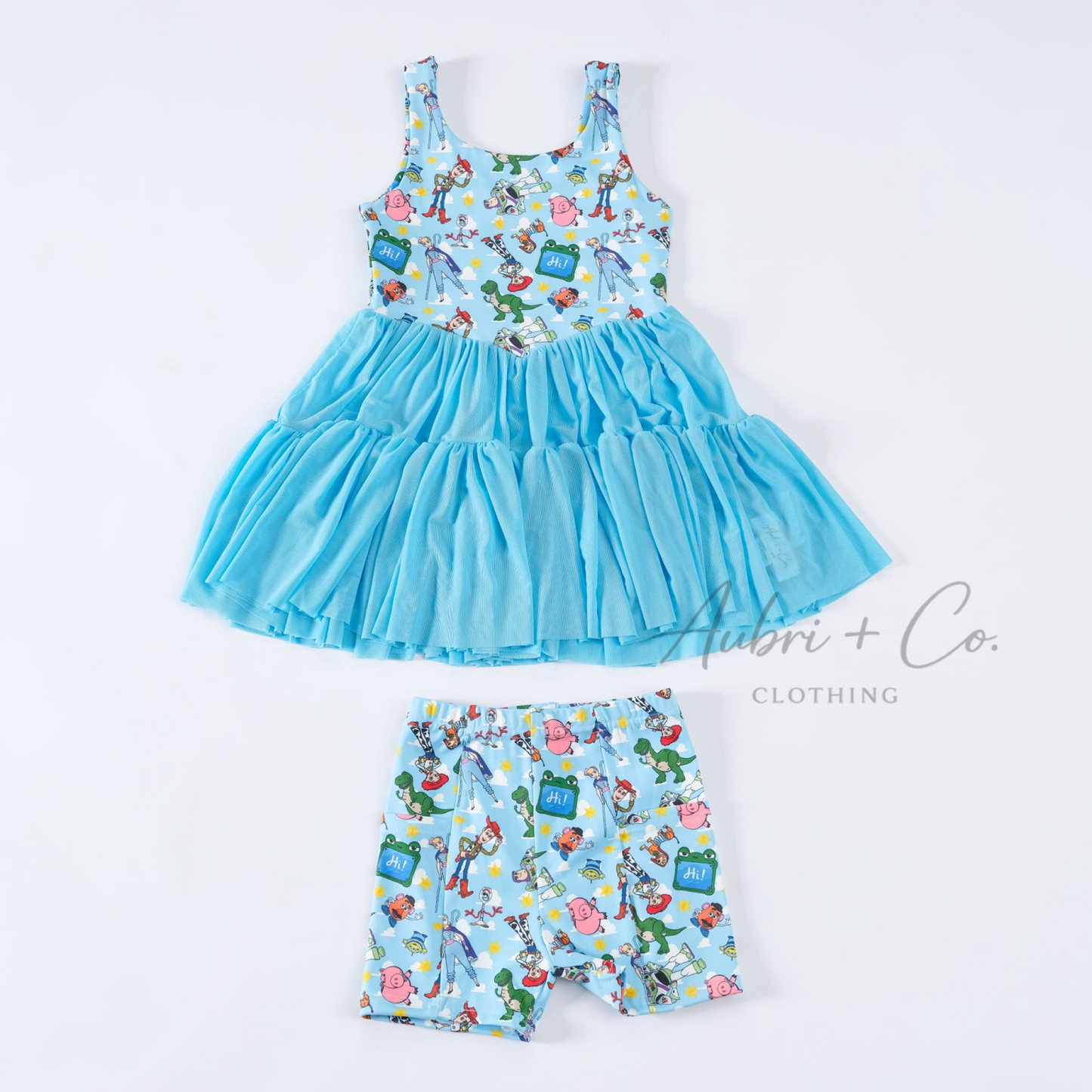Toy Box Tulle Athletic Yoga Dress + Short Set