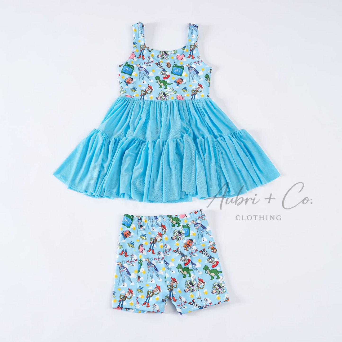 Toy Box Tulle Athletic Yoga Dress + Short Set