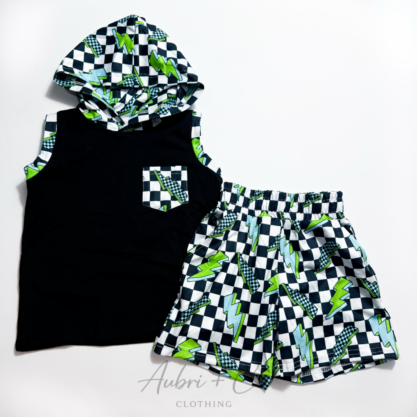 Electric Riot Hoodie Tee Short Set