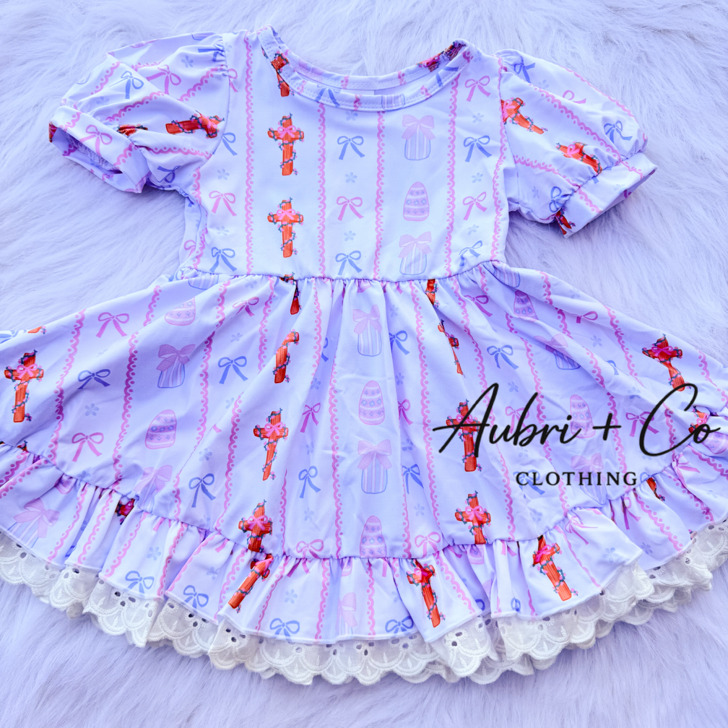 Floral Cross Lace Dress