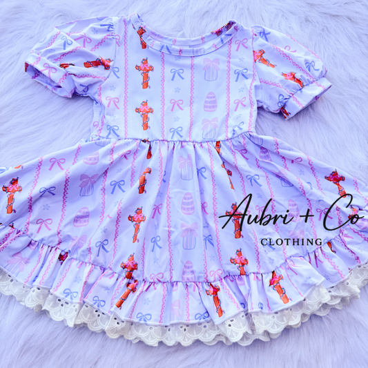 Floral Cross Lace Dress