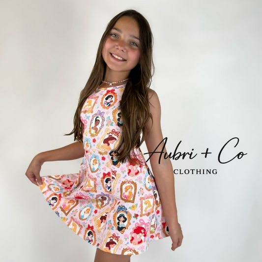 Royal Princess Athletic Yoga Dress + Short Set