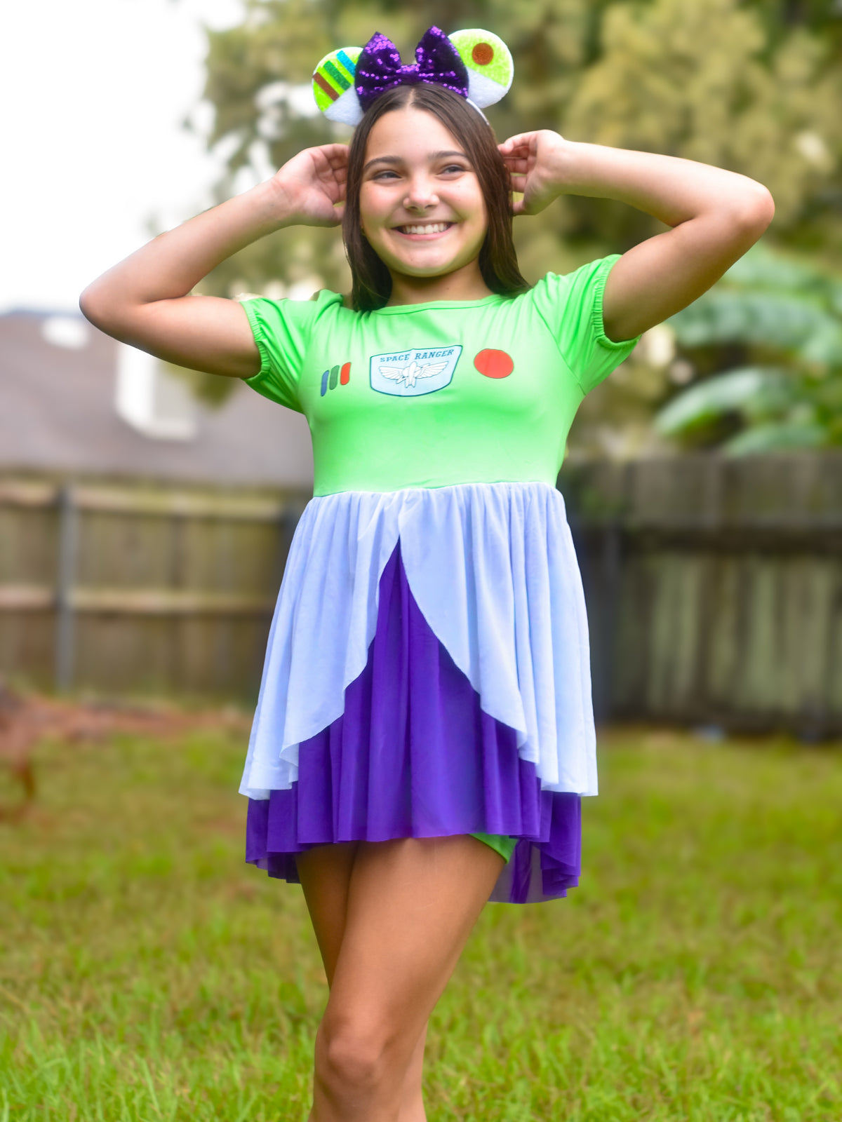 Space Ranger Athletic Yoga Tulle Short Set