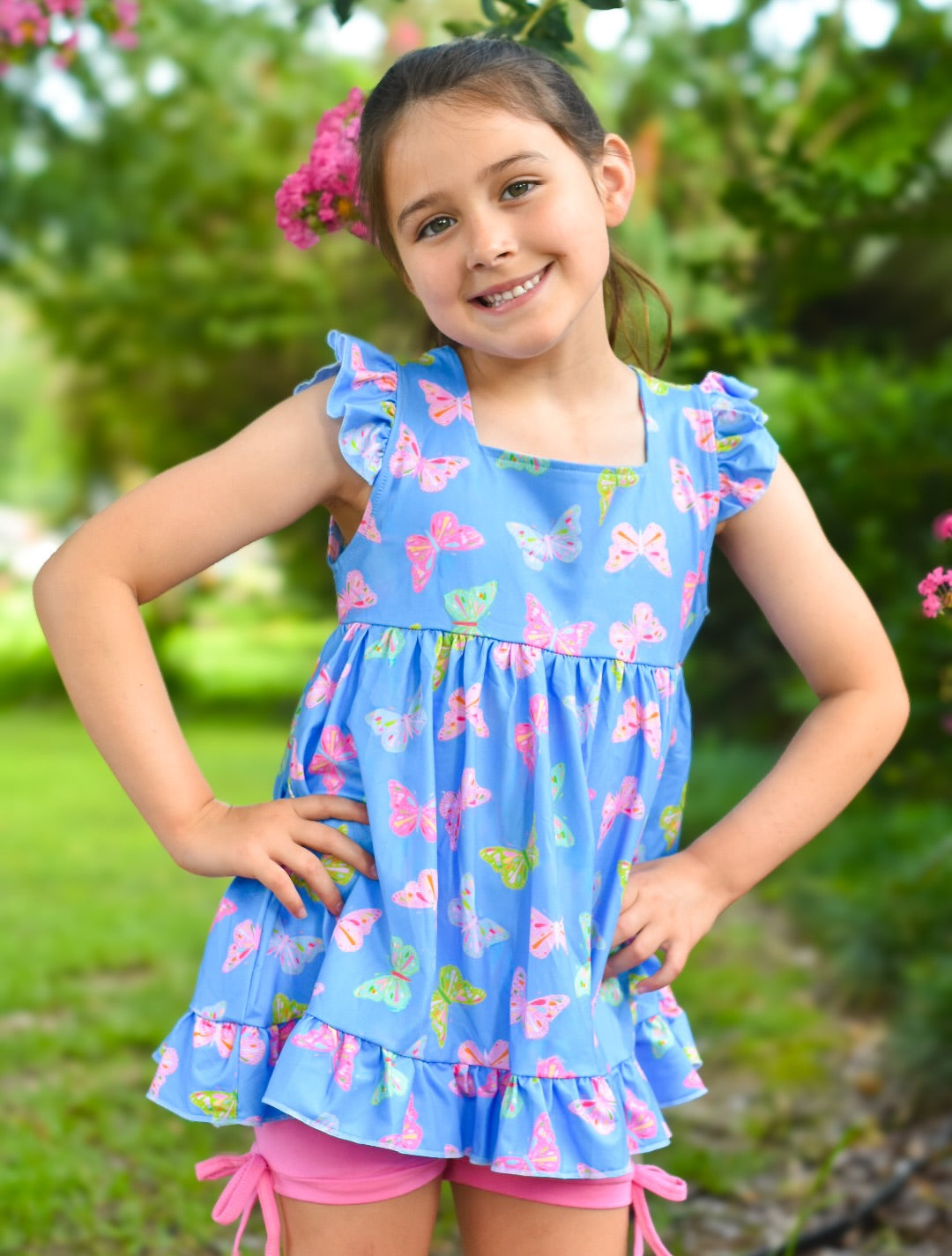 Butterfly Fields Tunic Short Set