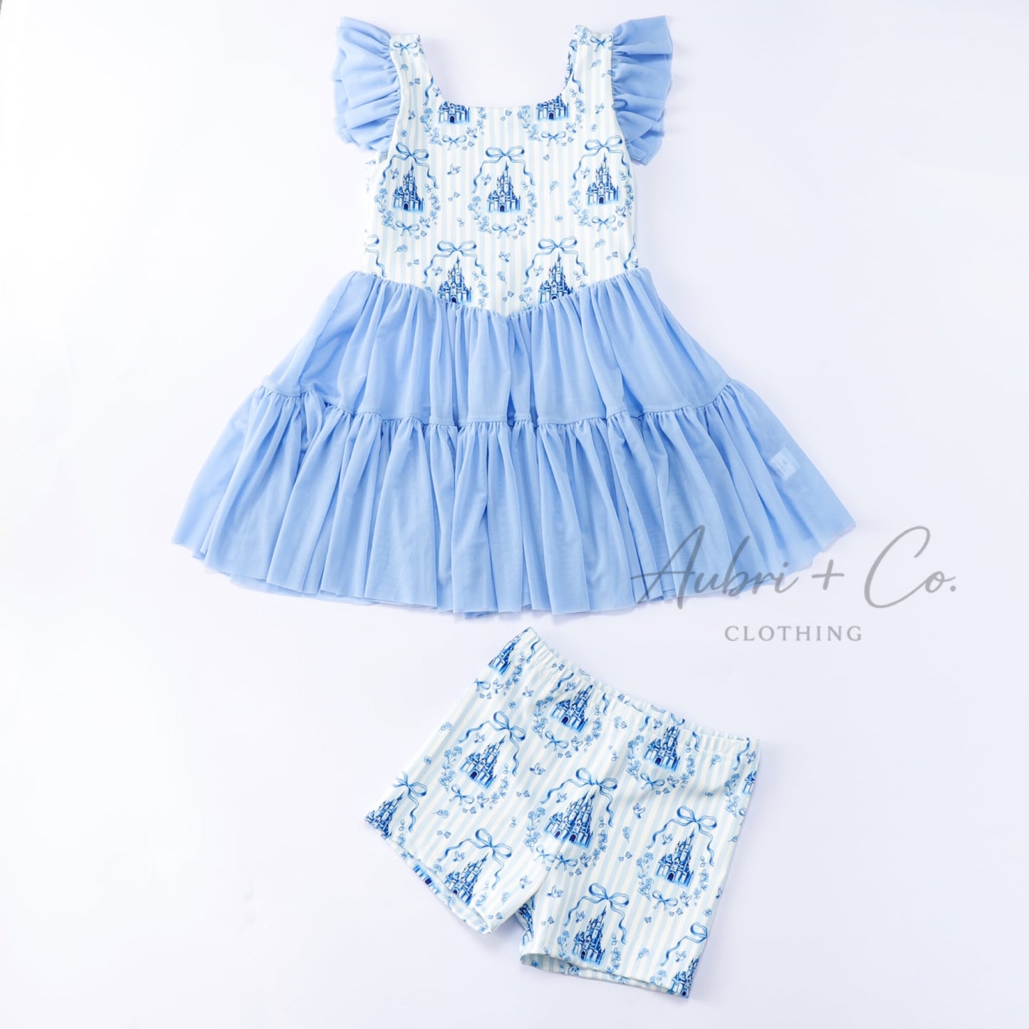 Meet Me at the Castle Athletic Yoga Tulle Dress + Short Set